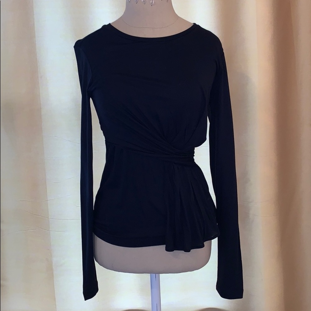 black long sleeve all saints top